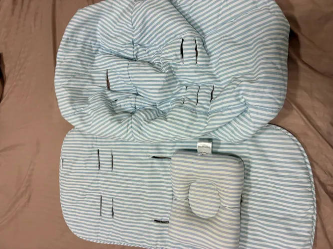 Kit protetor carrinho e bebê conforto menino