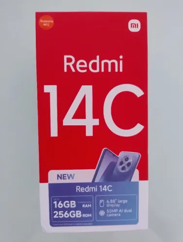 Celular smartphone Xiaomi Redmi 14C New versão Global com 16/256 e NFC Nota Fiscal zero!