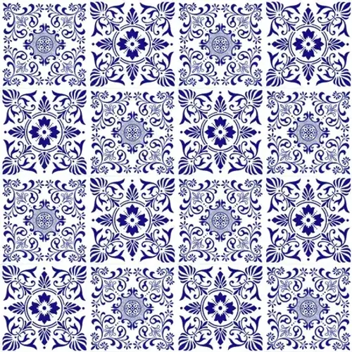 Kit Azulejos Portugueses - Elegância Clássica (16 peças) Azulejo Português - Colonial 15,4