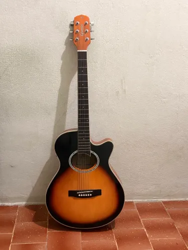 Violão Aço Elétrico com Afinador + Case - Plugável