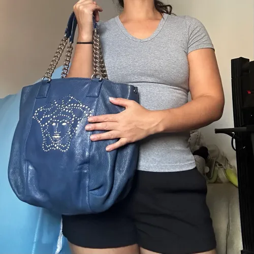 Bolsa Versace couro 