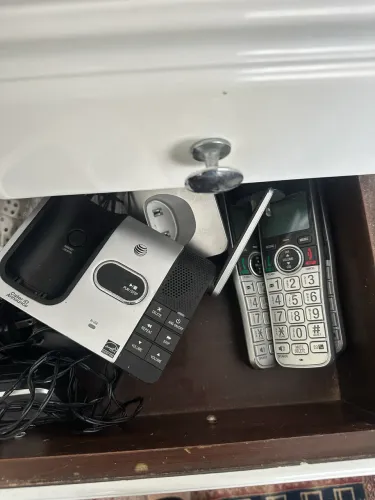 Telefone sem fio com dois ramais