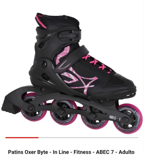 Patins Oxer Byte - In Line - Fitness ABEC 7 - Adulto TAM 39