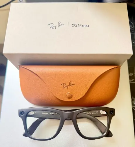 Ray-Ban Meta Wayfarer (Gen 2) - Preto Fosco - Lente Clear