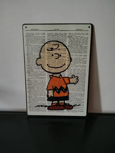 placa decorativa charlie brown desenho (Nova)