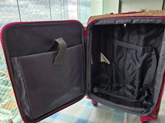 Mala de Viagem Calvin Klein Original - Pink e Bege