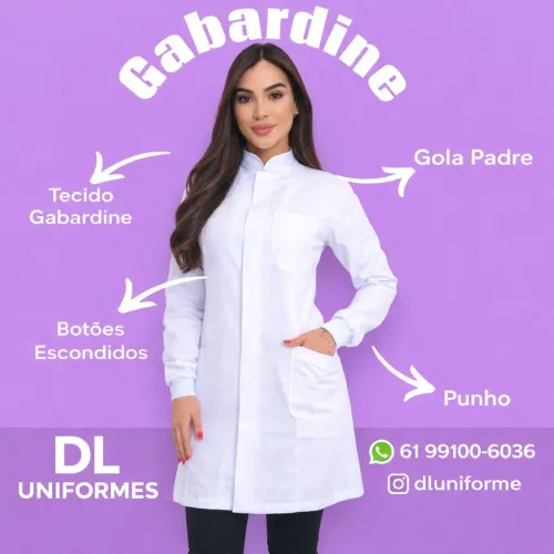 Jaleco Feminino Medicina - enfermagem - veterinária área da saúde 