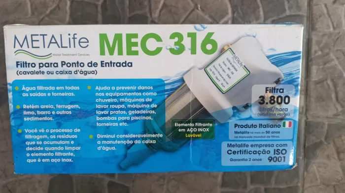 Filtro para ponto de entrada..caixa d'água...