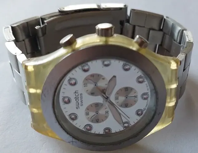 RELÓGIO SWATCH 45MM PULSEIRA ALUMÍNIO!!!