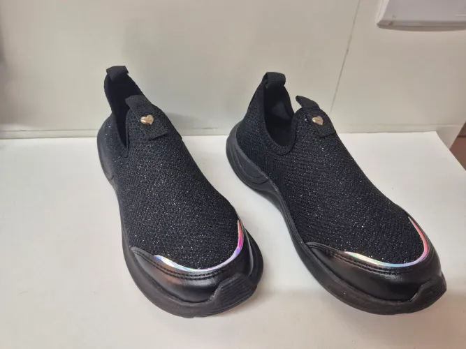 Tênis Infantil Slip On Feminino Preto