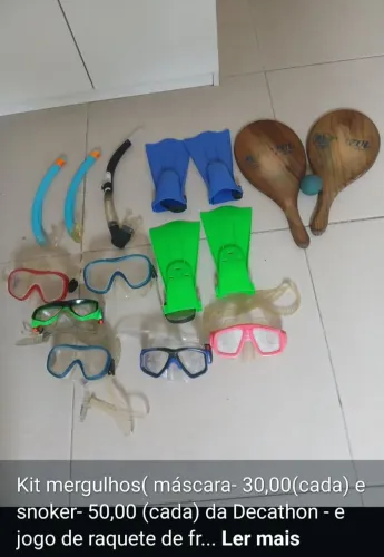 Vendo produtos para natação 