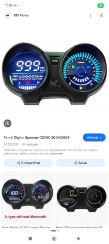 Vendo painel digital fan 150 2012 mix
