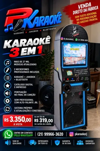 Vendo máquinas de karaokê 3 em 1
