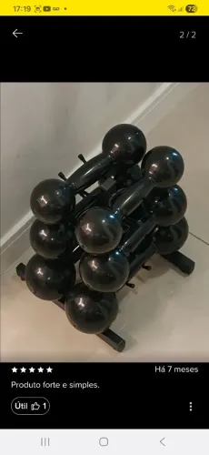 Suporte torre para 6 halteres , halteres redondos de até 10kg