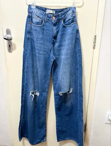 Calça jeans wide leg