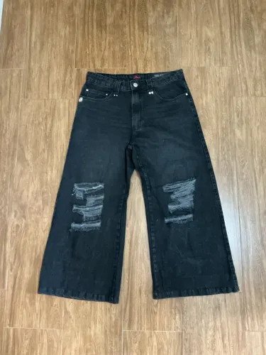 Calça Santo Loosefit Black Jeans Destroyed