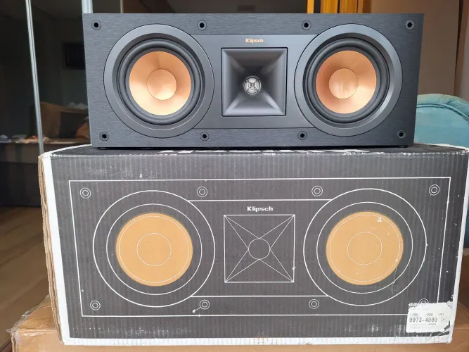 Klipsch Reference R-25C - Caixa acústica central para Home Theater Preto