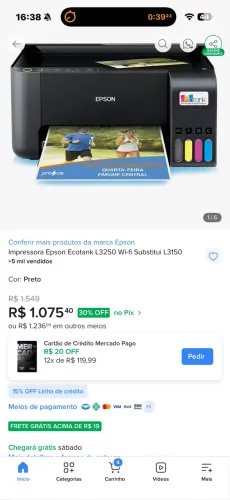 Impressora Epson Ecotank L3150
