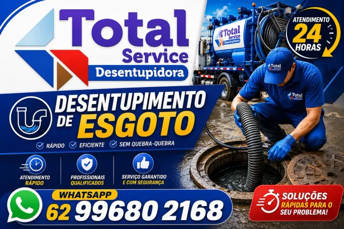 Desentupidora em Goiânia / Aparecida de Goiânia
