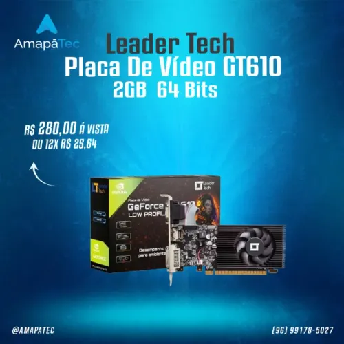 Placa De Vídeo Gt610 2gb 64 Bits