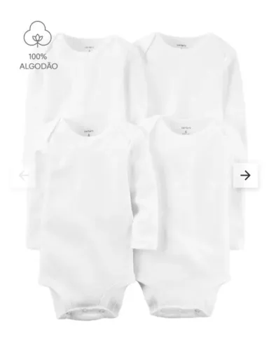 CARTER'S - Kit 4 Body manga longa 18M (NOVO)