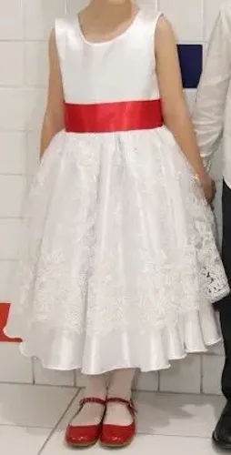 Vestido branco daminha de honra/florista/formatura