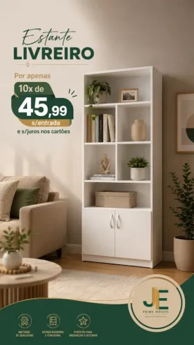 LIVREIRO MULTIUSO EM MDF