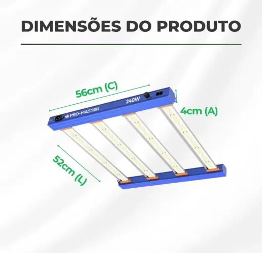 Painel de led 240w para cultivo indoor