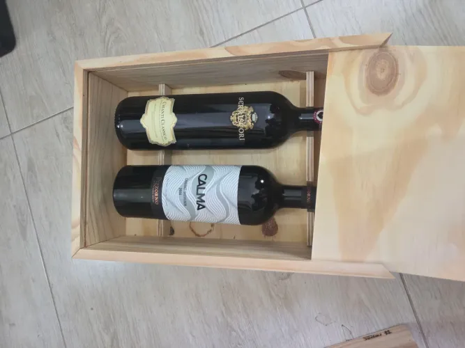 Caixa de madeira 2 vinhos