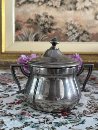 Açucareiro em banho de prata veja fotos 