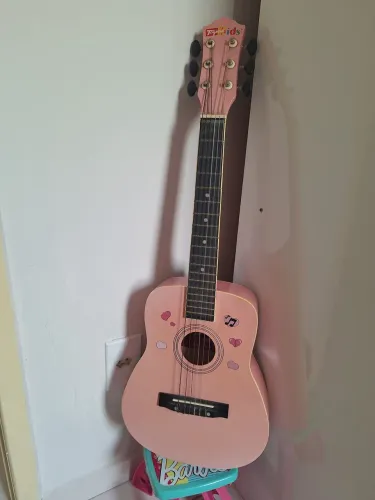 Violão tajima infantil rosa