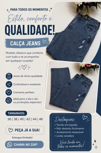Calça jeans feminina