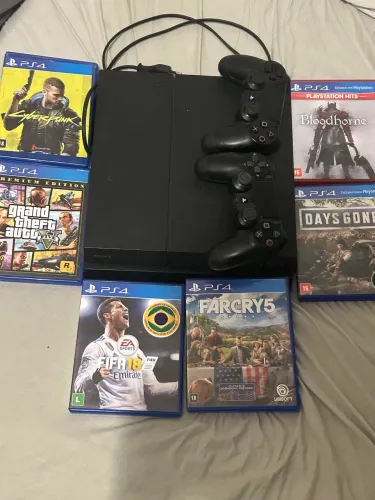 Ps4 seminovo completo com jogos