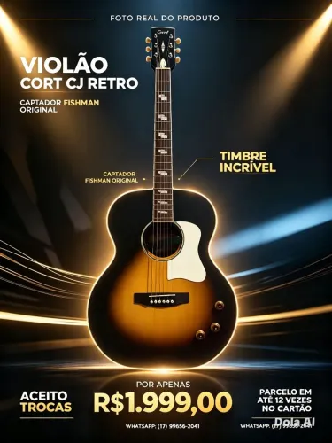 Violão Cort Cj retrô