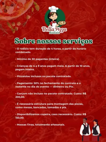 Rodizio de pizzas na sua casa .