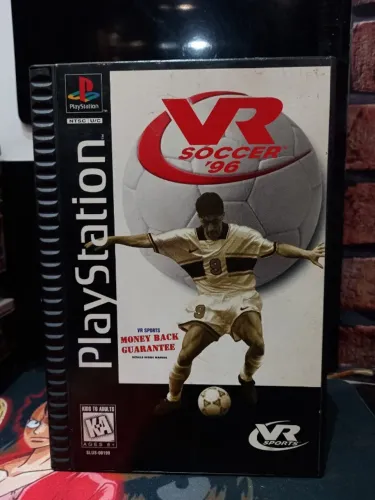 JOGO VR SOCCER 96 LONGBOX PS1 USA ORIGINAL COMPLETO