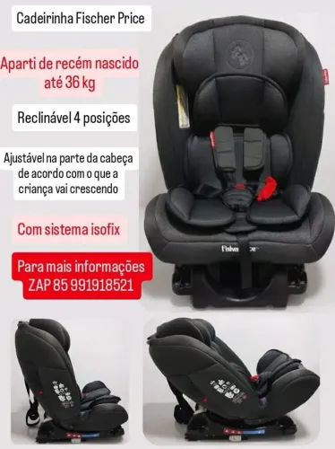 Cadeirinha Fisher Price com isofix até 36 kg 