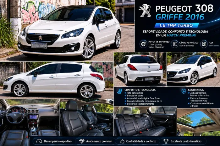 Peugeot 308 Griffe 1.6 Turbo Flex 16V 5P Aut. 2016