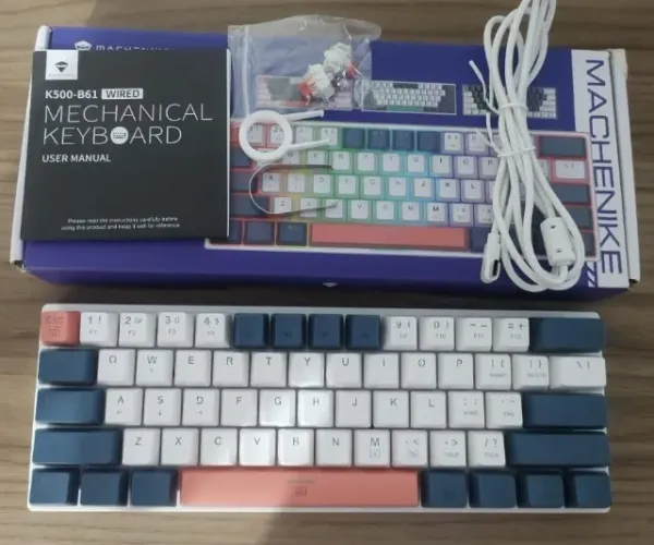 Teclado Mecânico Machenike K500 B61 Mini RGB - Excelente Estado