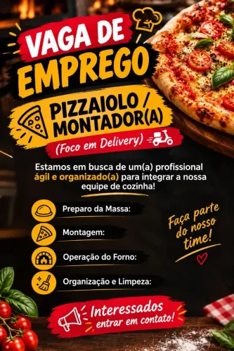 Vaga em pizzaria delivery