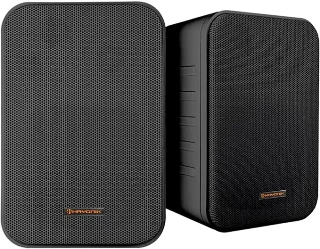 Caixa Acústica De Som Ambiente MSB60NC Par Cor Preta com suporte incluso - HAYONIK