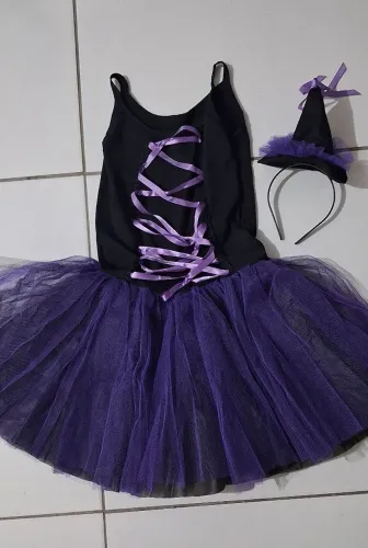 Fantasia de Bruxinha Luxo Infantil Halloween