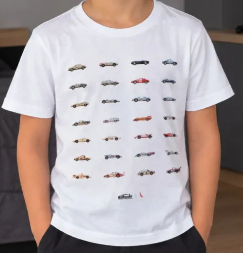 Camiseta mosaico carros reserva mini