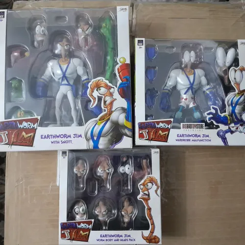 Earthworm jim triple pack action figure original pdna LACRADOS