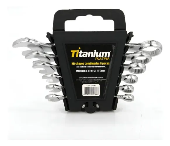 Jogo de chave combinada c/6pçs - 6a17mm ( Titanium )
