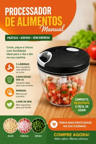 Processador de alimentos manual