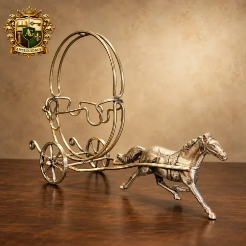 Floreira de bronze carruagem