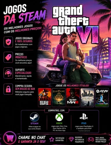 Jogos steam, Xbox, PlayStation