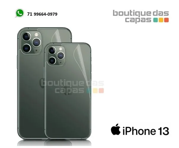 Película cerâmica verso fundo Traseira iPhone 13 6.1 13 pro 13 mini 13 pro max