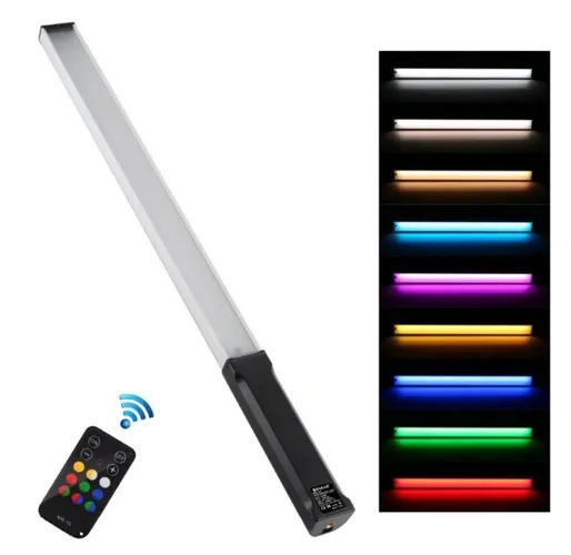 Bastão de Led RGB com Bateria Interna e Controle - Ótimo p/ Fotografia e Filmagem